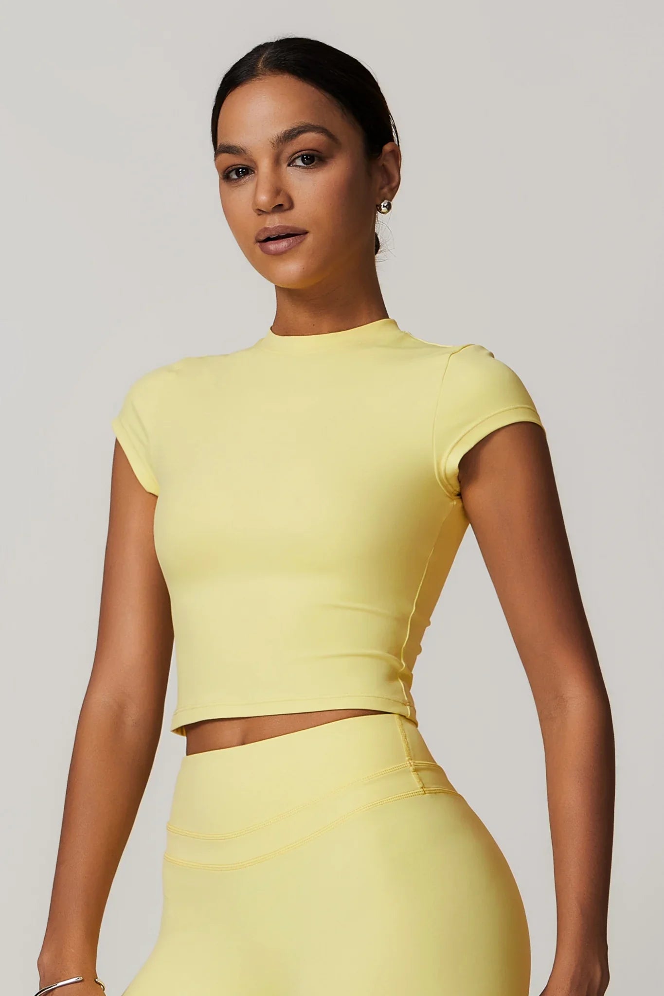 Be Cool Crop Top-Lemon