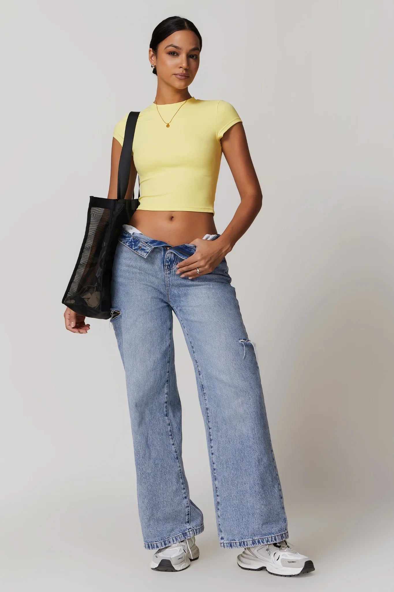 Be Cool Crop Top-Lemon